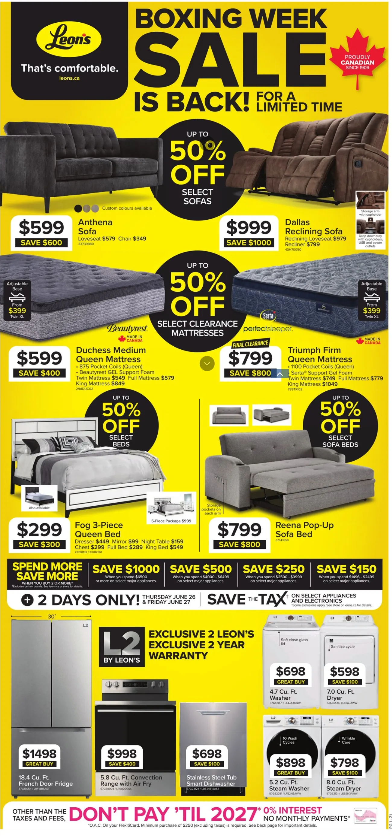 Leon's Sales from June 26 to July 16 2025 - flyer page 1