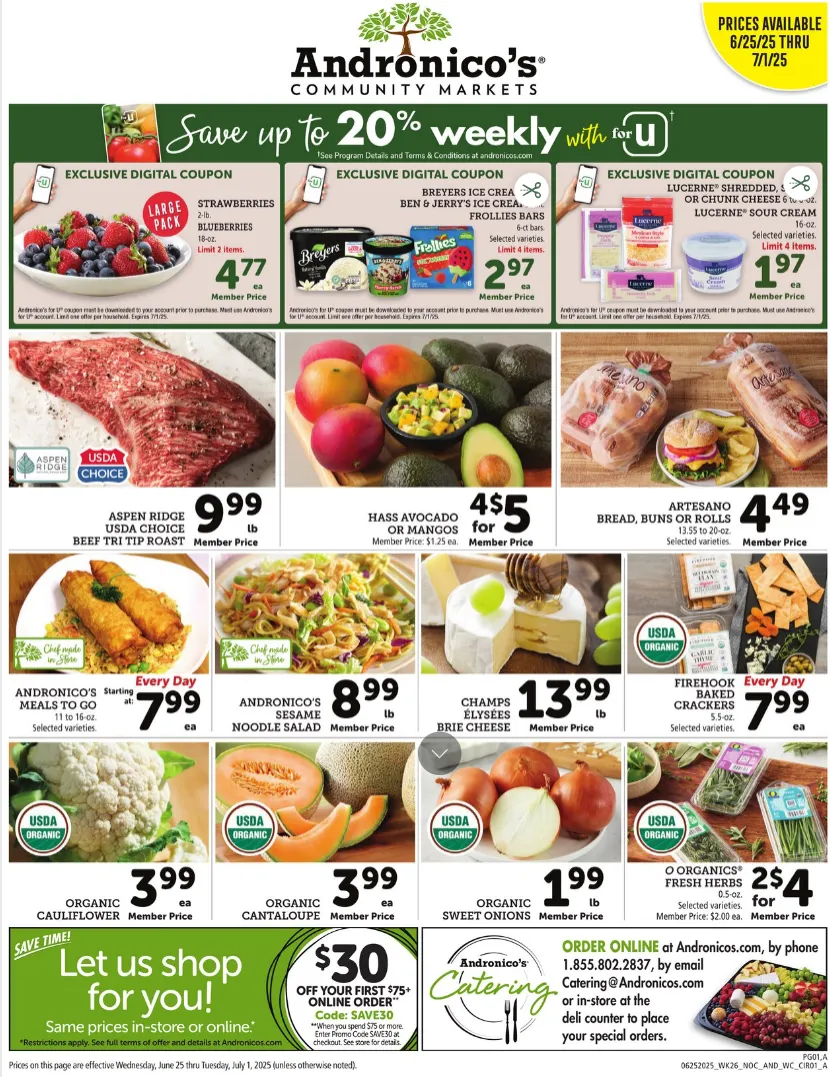 Weekly ad Andronico's weekly ads from June 25 to July 1 2025 - Page 