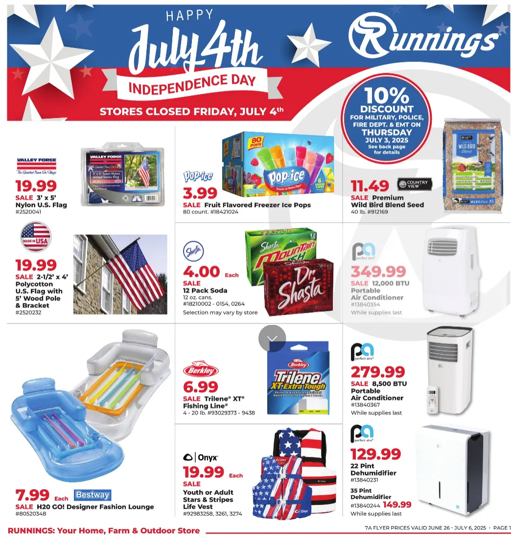 Weekly ad Runnings Sales from June 26 to July 9 2025 - Page