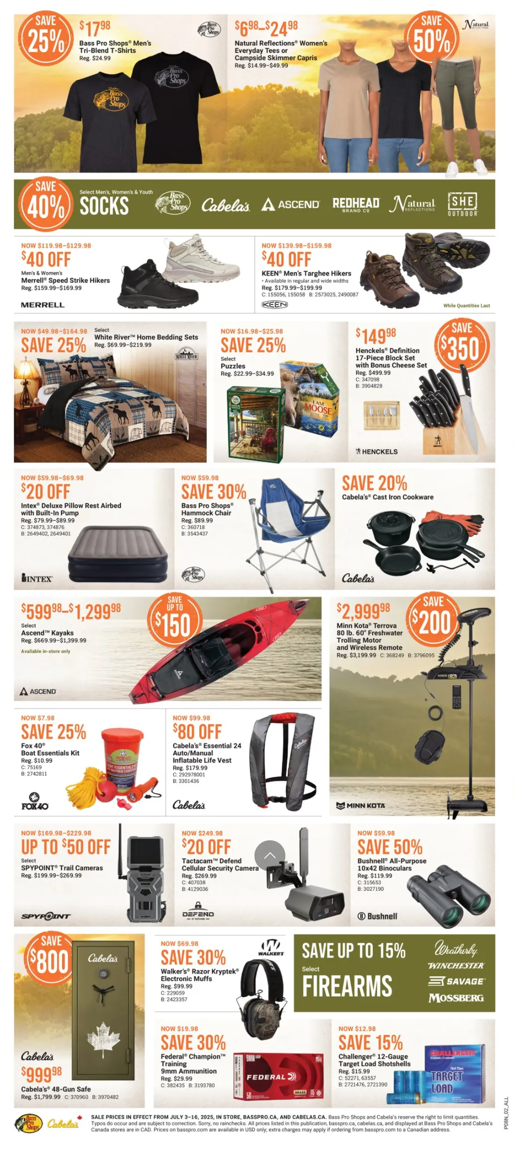 Cabelas Sales from July 3 to July 16 2025 - flyer page 