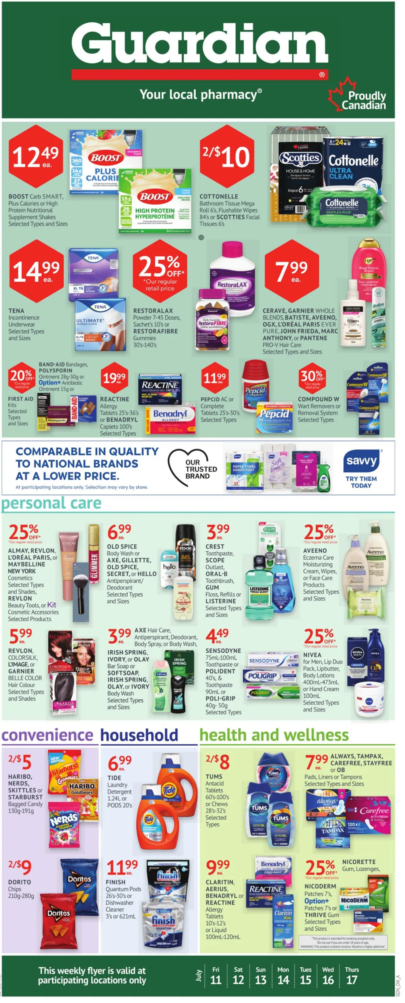 Guardian Pharmacy flyers from July 11 to July 17 2025 - flyer page 