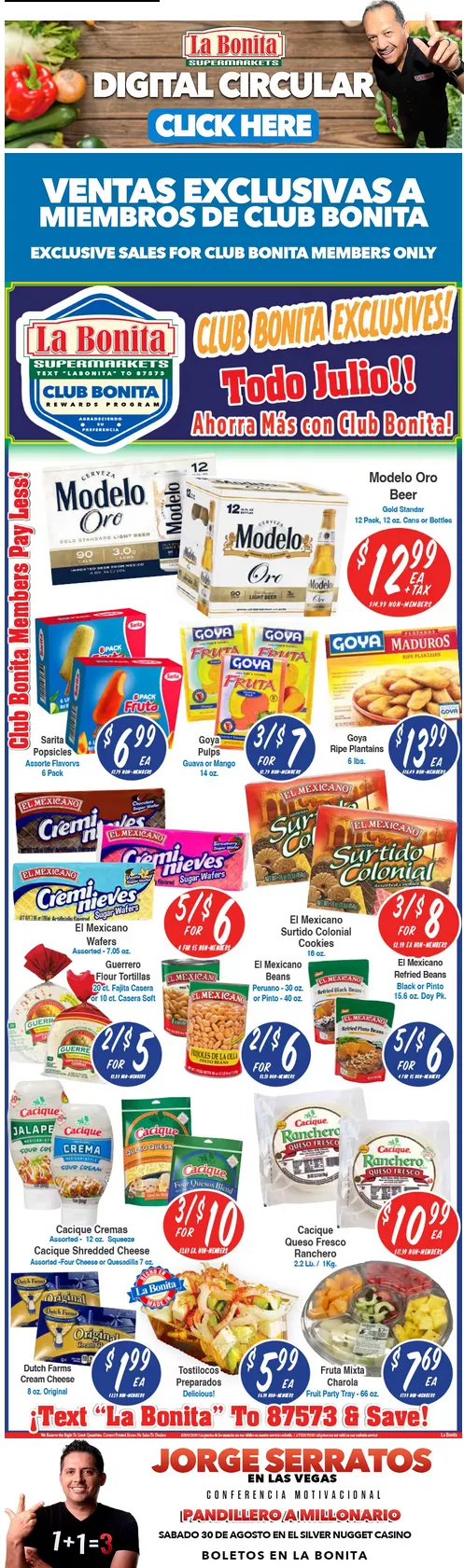Weekly ad La Bonita Supermarkets Sales from July 16 to July 22 2025 - Page 