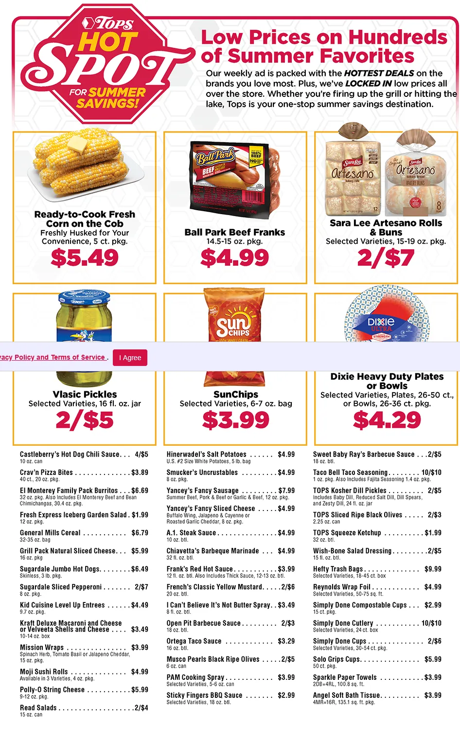Weekly ad Tops Friendly Markets Sales from July 20 to September 1 2025 - Page 1