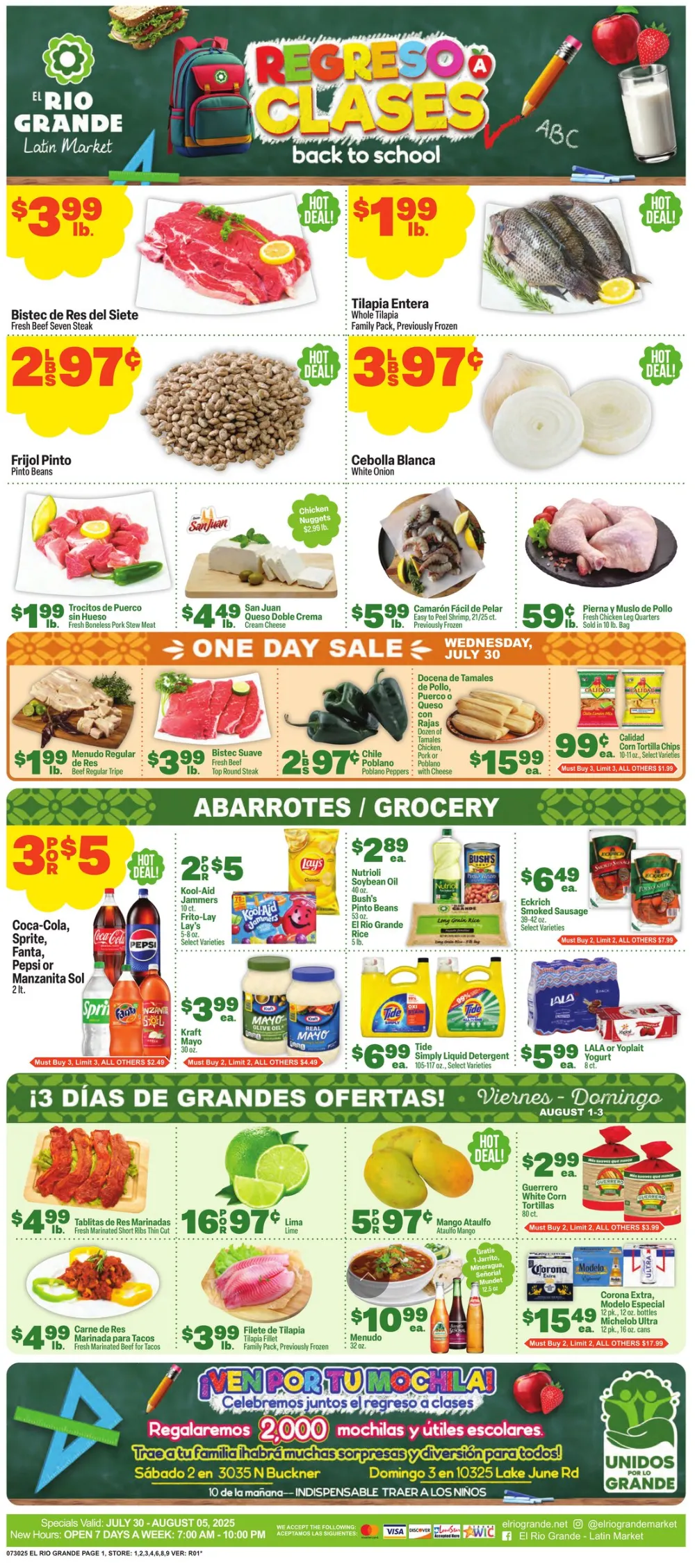 Weekly ad  El Rio Grande Sales from July 30 to August 7 2025 - Page 1
