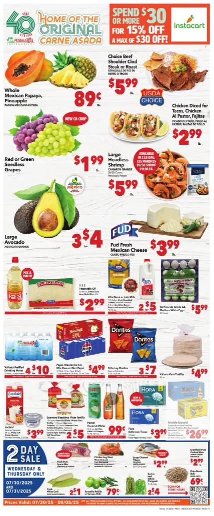 Weekly ad Vallarta Sales from July 30 to August 6 2025 - Page 1