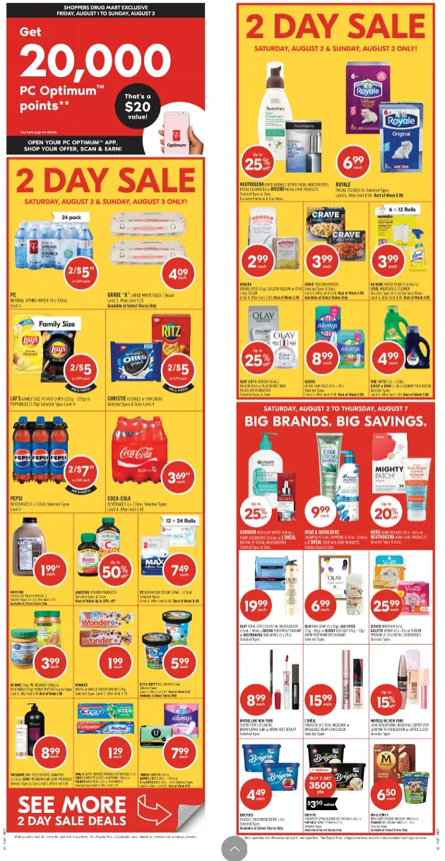 Shoppers Drug Mart flyers from August 2 to August 7 2025 - flyer page 1