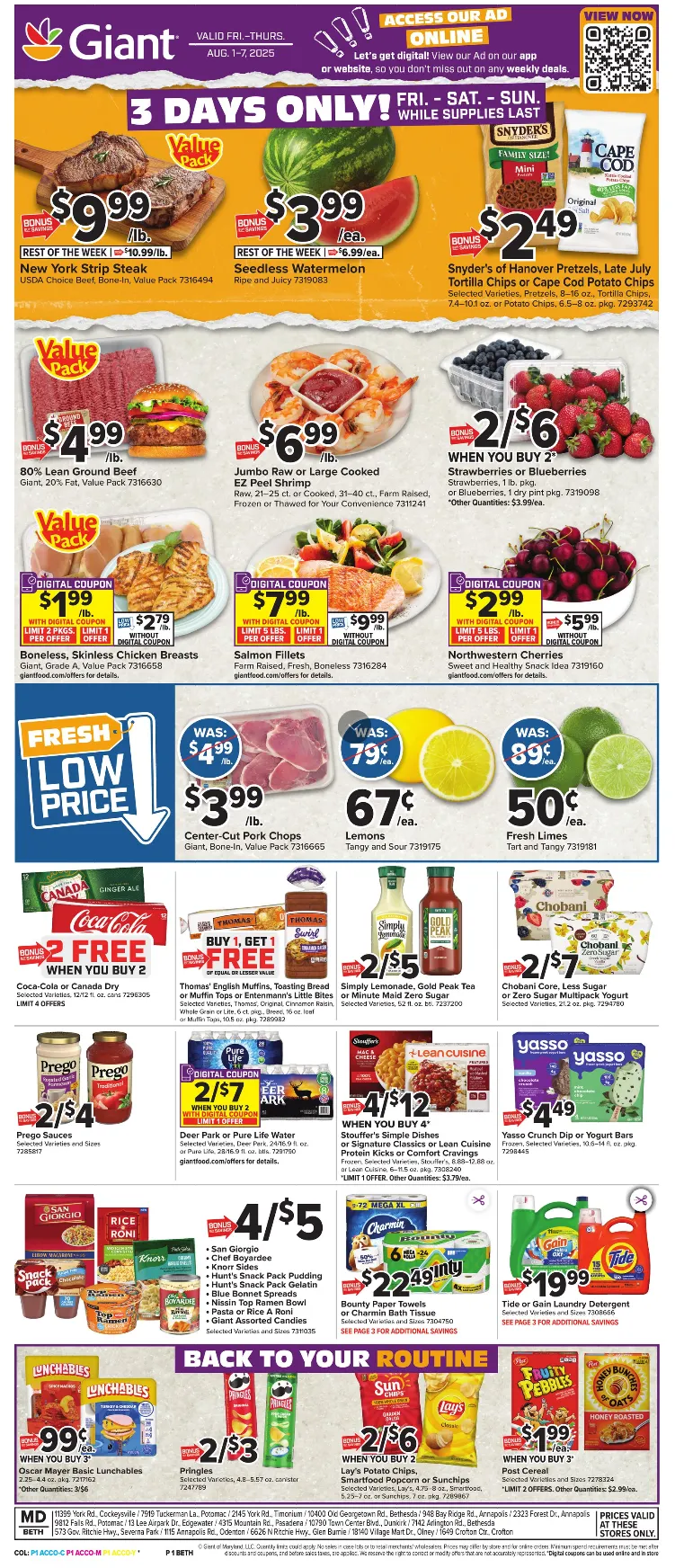 Weekly ad Giant Food Sales from August 1 to August 7 2025 - Page