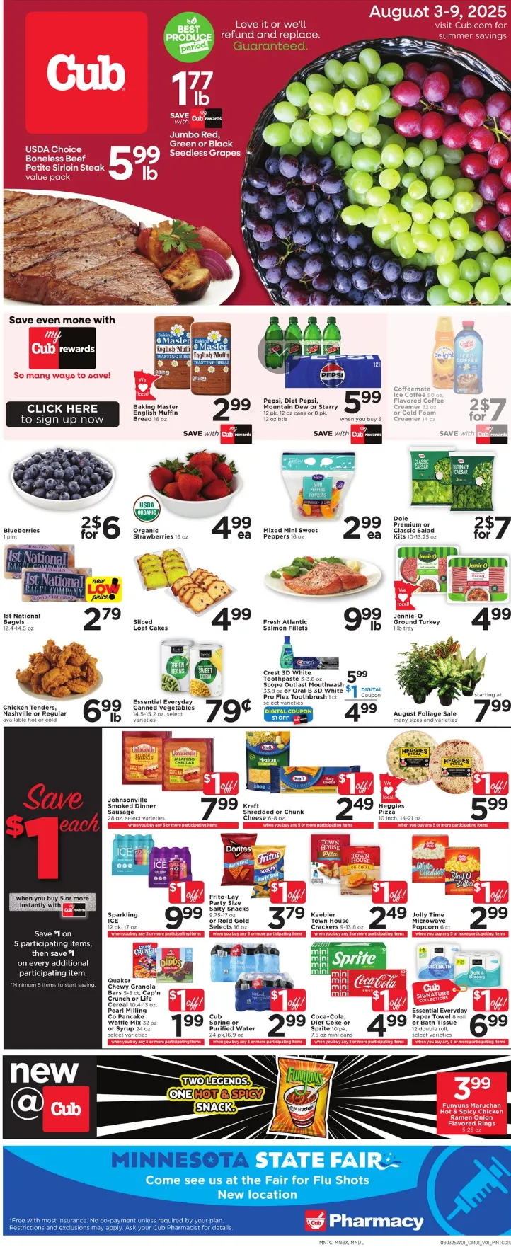 Weekly ad Cub Foods Sales from August 3 to August 9 2025 - Page