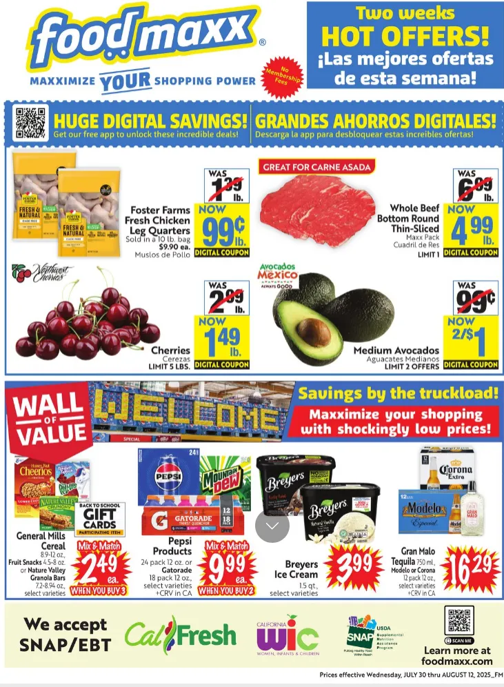 Weekly ad FoodMaxx sales from July 30 to August 12 2025 - Page 1