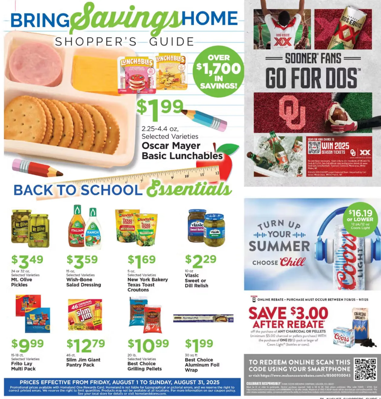 Weekly ad Homeland Sales from August 1 to August 31 2025 - Page 