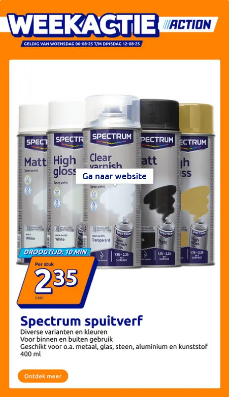 Action folder van 6 augustus tot 12 augustus 2025 - folder pagina 1