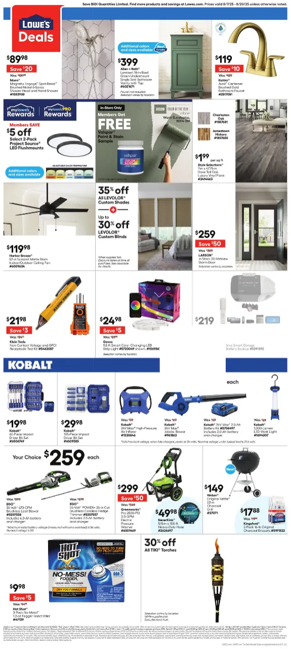 Lowe's Sales from August 6 to August 20 2025 - flyer page 2