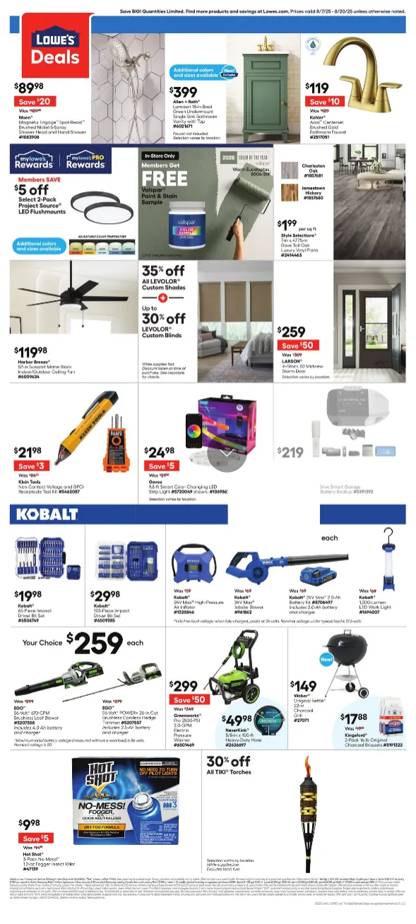 Lowe's Sales from August 6 to August 20 2025 - flyer page 4