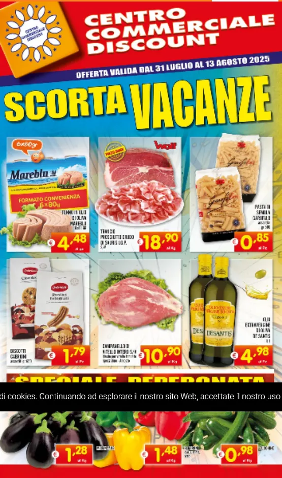 Volantini Centro Commerciale Discount da 31 luglio a 14 agosto di 2025 - Pagina del volantino 1