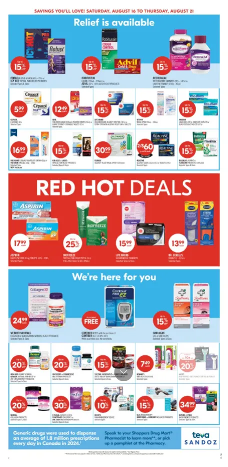 Shoppers Drug Mart Sales from August 16 to August 21 2025 - flyer page 11