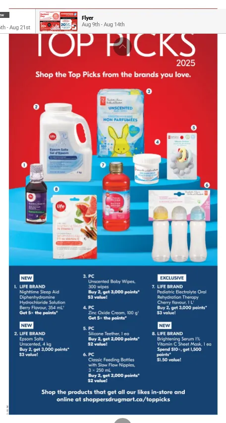 Shoppers Drug Mart Sales from August 16 to August 21 2025 - flyer page 22