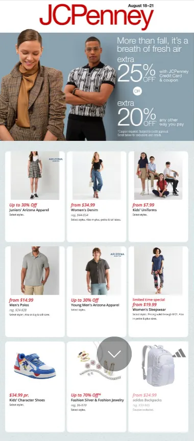 Weekly ad JCPenney Sales from August 18 to August 21 2025 - Page 