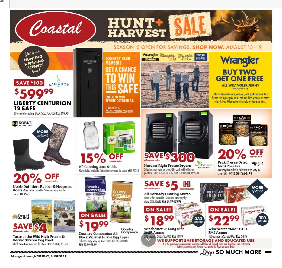 Weekly ad Coastal Farm & Ranch Sales from August 13 to August 19 2025 - Page 