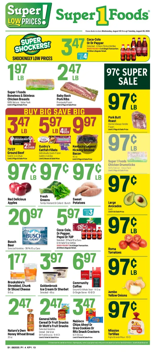 Weekly ad Super 1 Foods Sales from August 19 to August 26 2025 - Page