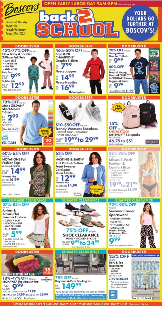 Weekly ad Boscov's Sales from August 21 to August 28 2025 - Page 