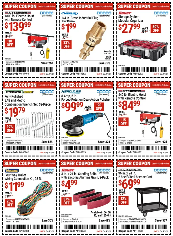 Weekly ad Harbor Freight Sales from August 27 to August 31 2025 - Page 1