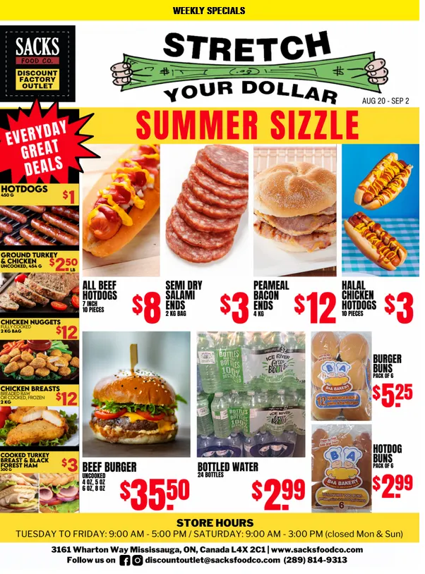 Sacks Food Co.  Sales from August 20 to September 3 2025 - flyer page 