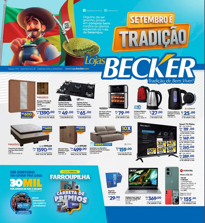 Encarte de Folhetos Lojas Becker 1 de setembro até 30 de setembro 2025 - Pagina 
