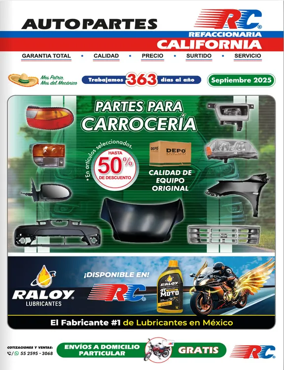 Catálogo de Refaccionaria California catálogos y ofertas 1 de septiembre al 1 de octubre 2025 - Pagina 