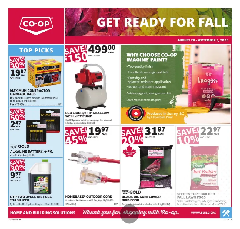 Co-op Home Centre flyers - August 28 September 4 2025