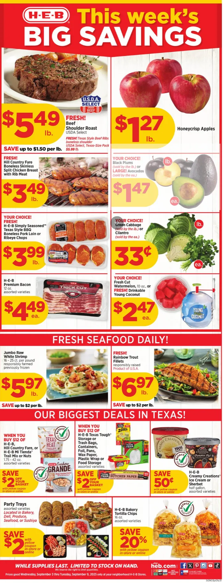Weekly ad H-E-B Sales from September 3 to September 9 2025 - Page 