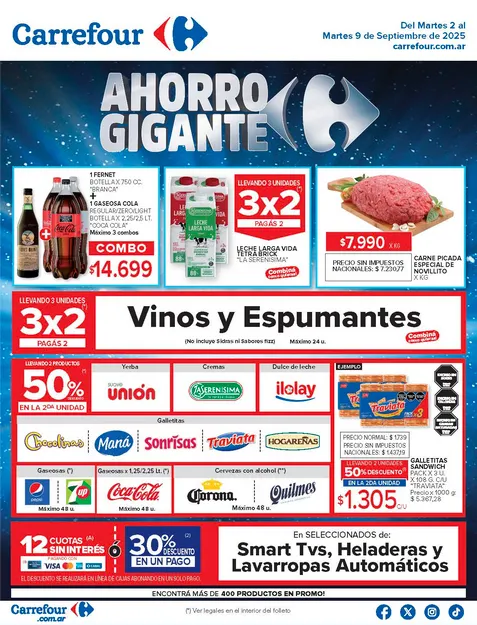 Ofertas de Ofertas Carrefour - Últimos catálogos 2 de septiembre al 9 de septiembre 2025 - Página 1 del catálogo