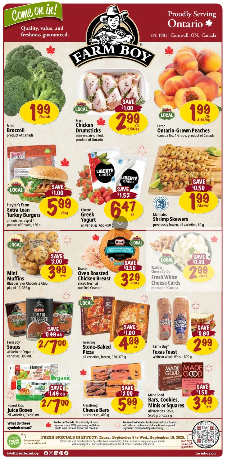Farm Boy Sales from September 4 to September 10 2025 - flyer page 1