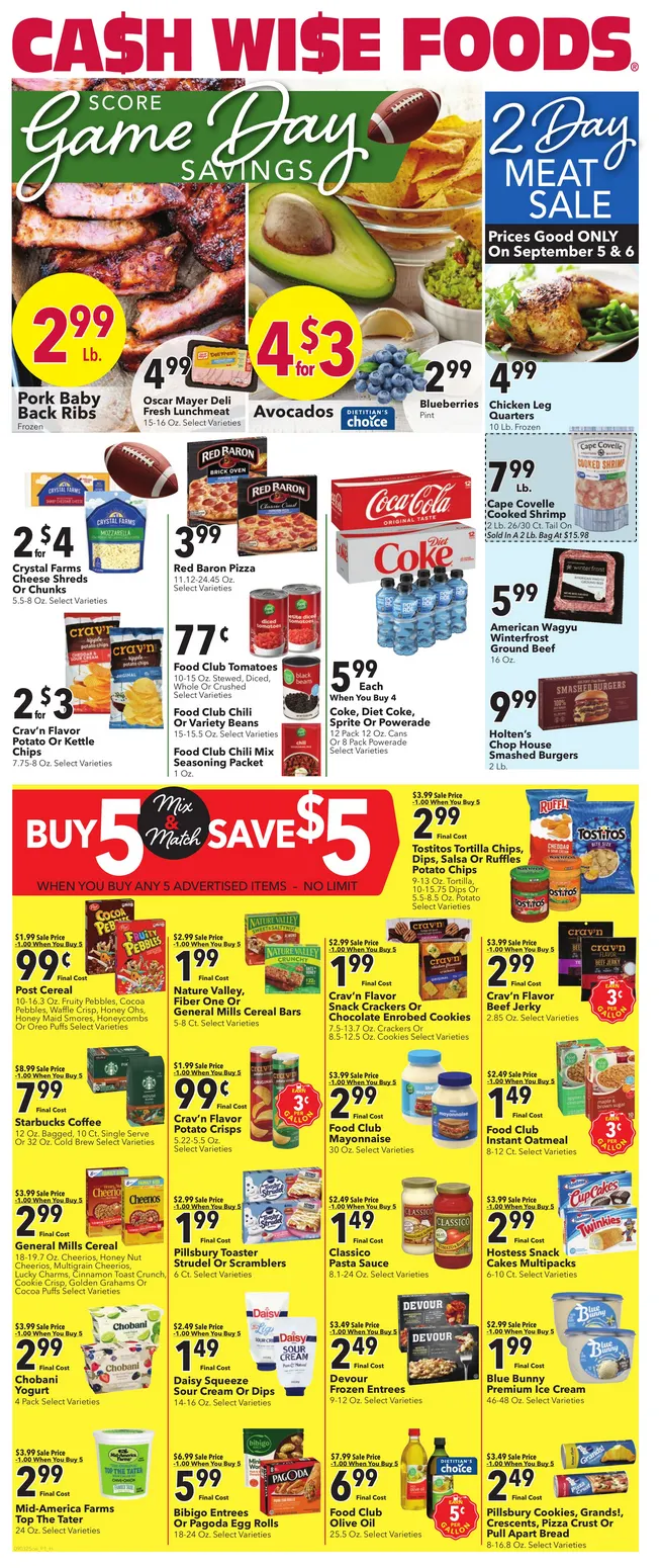 Weekly ad Cash Wise Sales from September 3 to September 9 2025 - Page 1