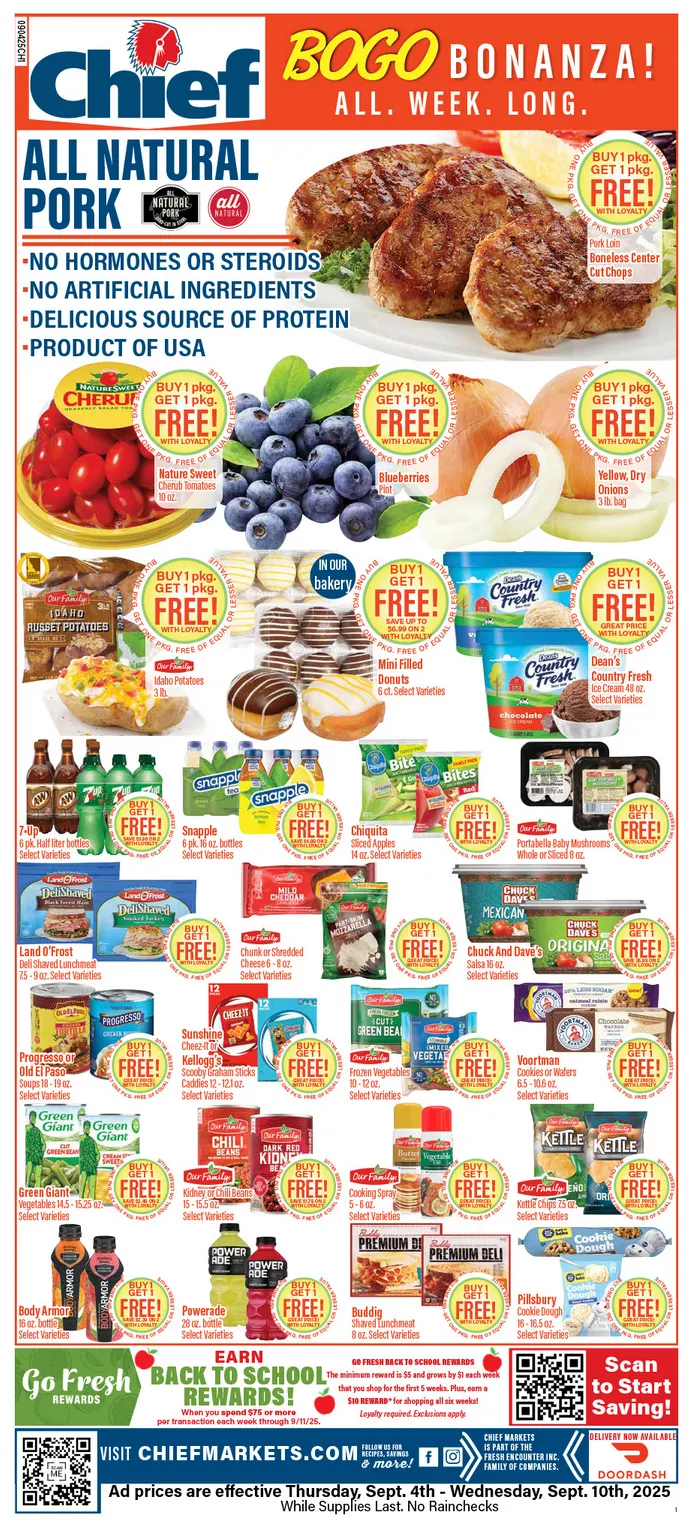Weekly ad Chief Supermarket Sales from September 4 to September 10 2025 - Page 1
