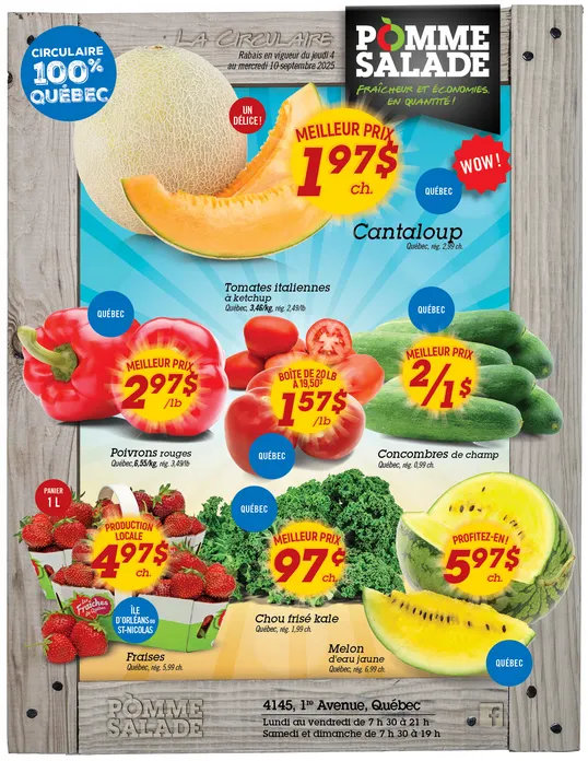 Pomme Salade flyers from September 4 to September 10 2025 - flyer page 1