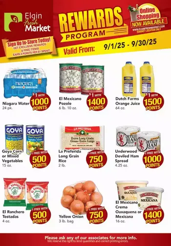 Weekly ad Elgin Fresh Market Sales from September 1 to September 30 2025 - Page 1