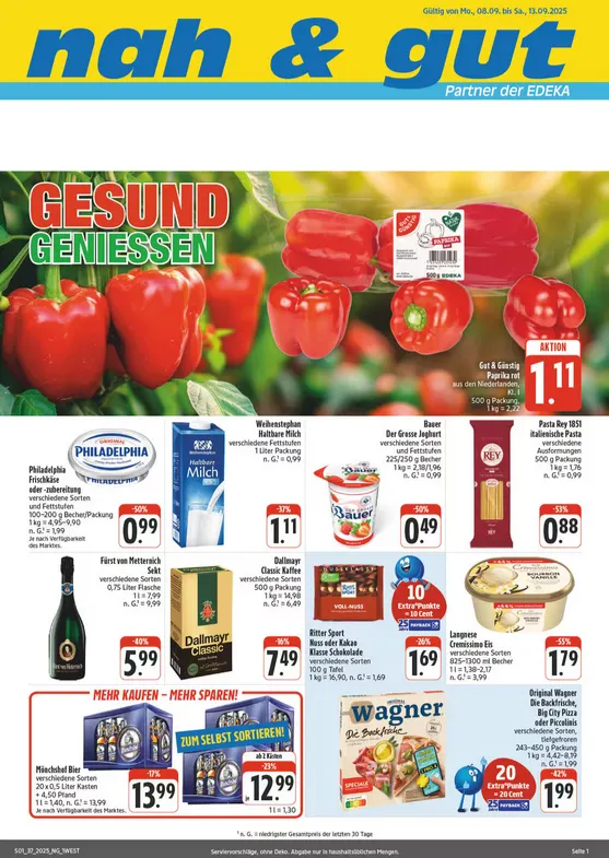 Nah & Gut Prospekte von 8. September bis 13. September 2025 - Prospekt seite 1