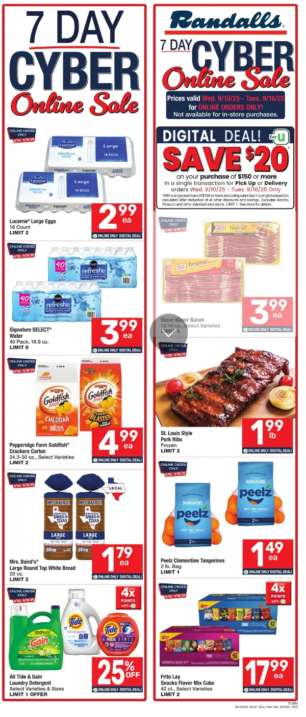 Weekly ad Randalls Sales from September 10 to September 16 2025 - Page 1