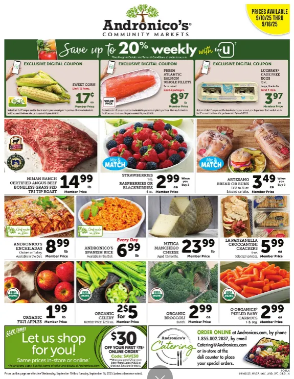 Weekly ad Andronico's lSales from September 10 to September 16 2025 - Page 1