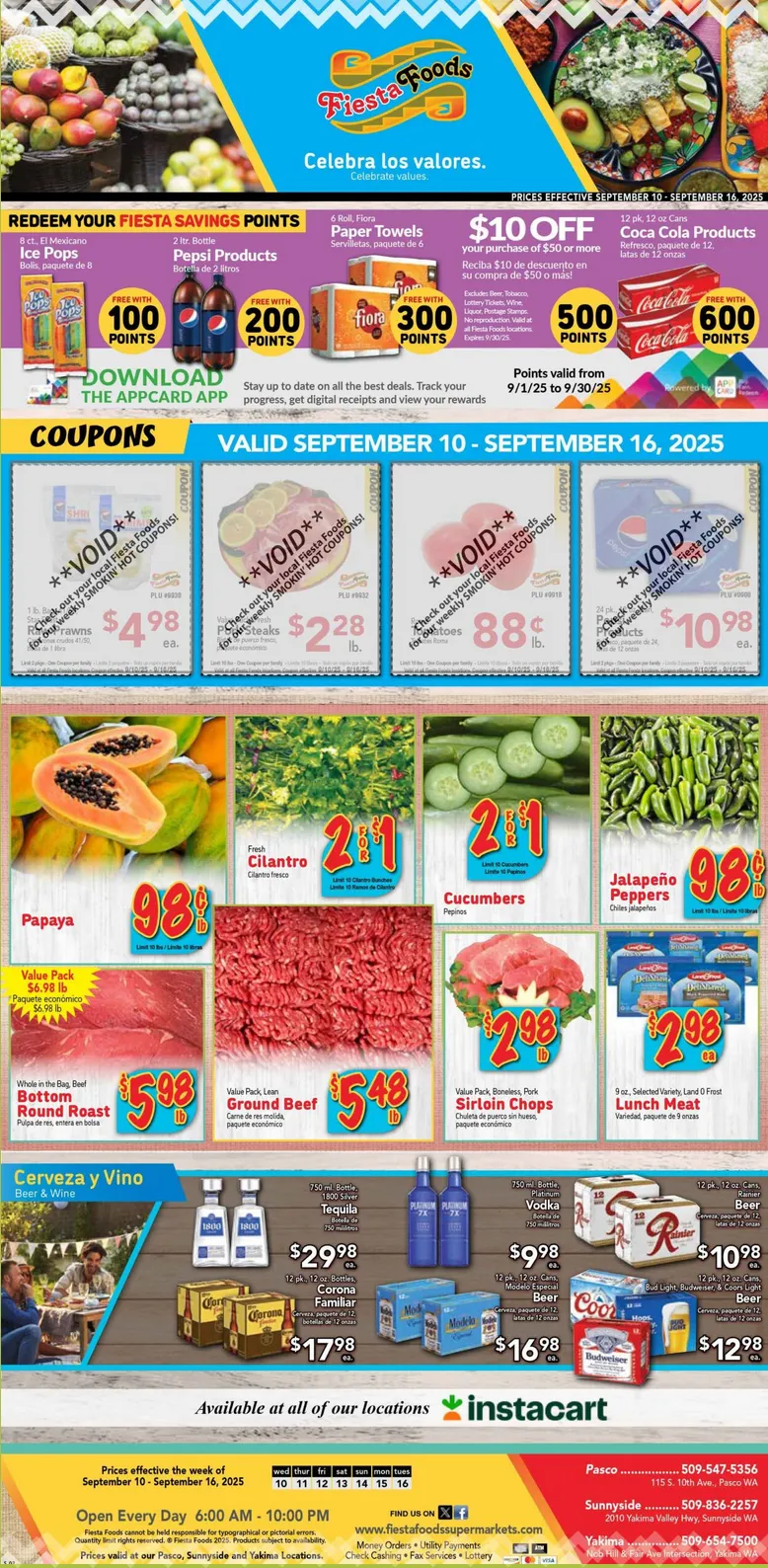Weekly ad Fiesta Foods SuperMarkets Sales from September 10 to September 16 2025 - Page 1