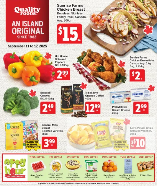 Quality Foods Sales from September 11 to September 16 2025 - flyer page 1