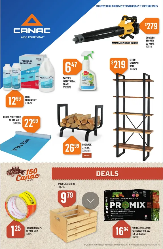 Canac  Sales from September 11 to September 17 2025 - flyer page 1