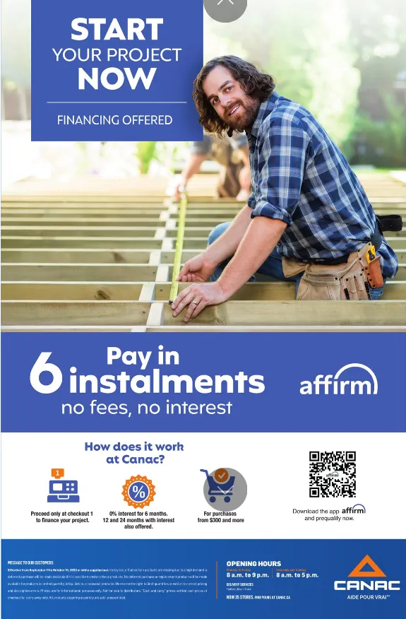 Canac Sales from September 11 to October 15 2025 - flyer page 4