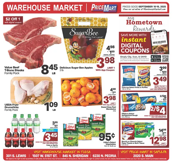 Weekly ad Warehouse Market Sales from September 10 to September 16 2025 - Page 1