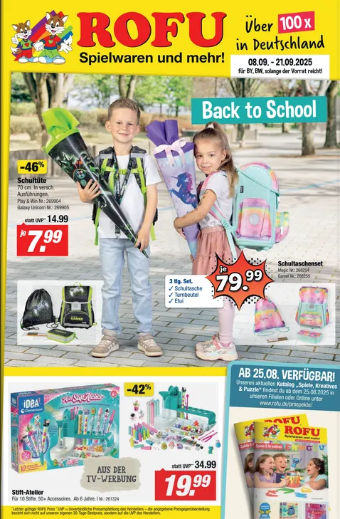 ROFU Kinderland Angebote von 7. September bis 21. September 2025 - Prospekt seite 1