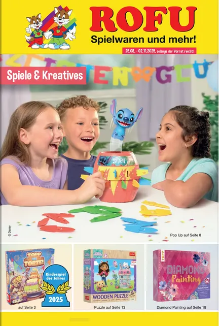 ROFU Kinderland Angebote von 24. August bis 11. November 2025 - Prospekt seite 1