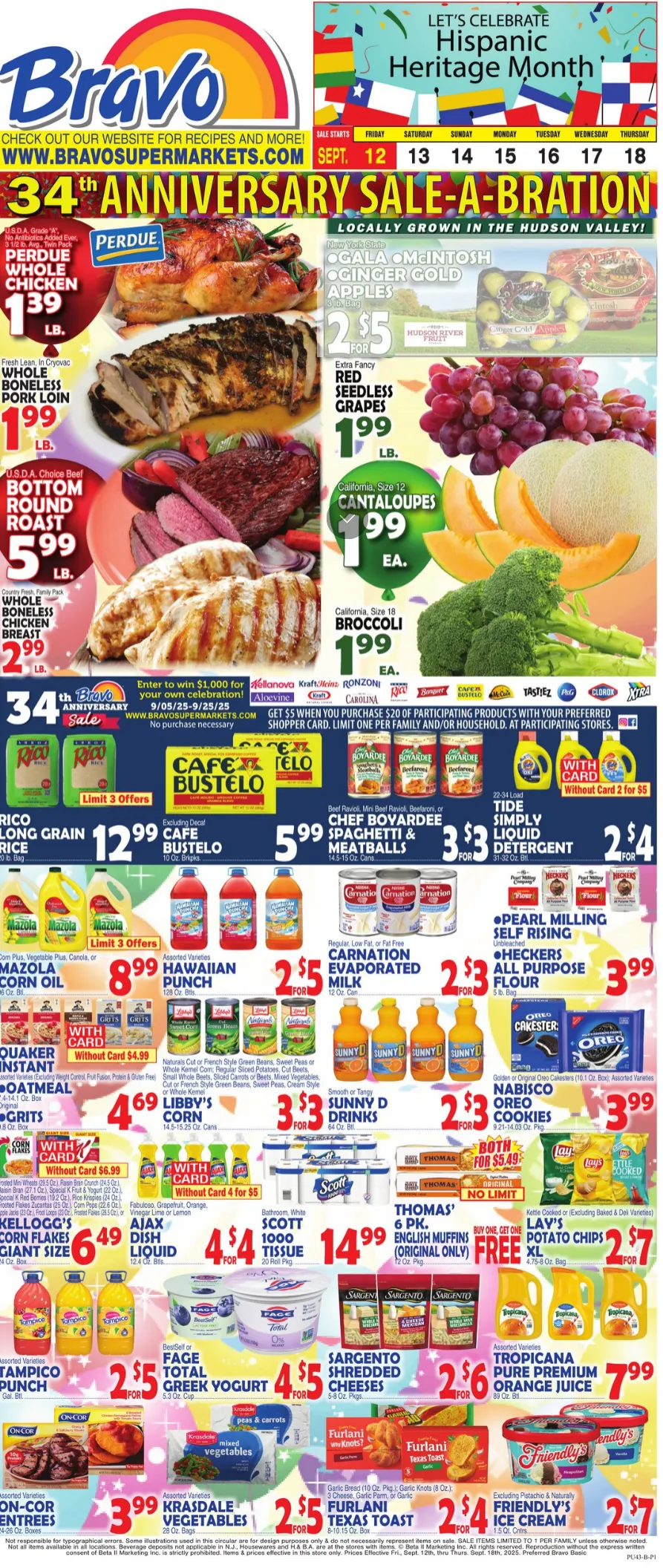 Weekly ad Bravo Supermarkets Sales from September 12 to September 18 2025 - Page 1