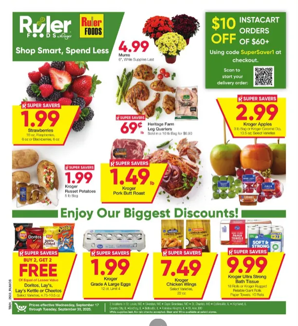 Weekly ad  Ruler Foods Sales from September 17 to September 23 2025 - Page 1