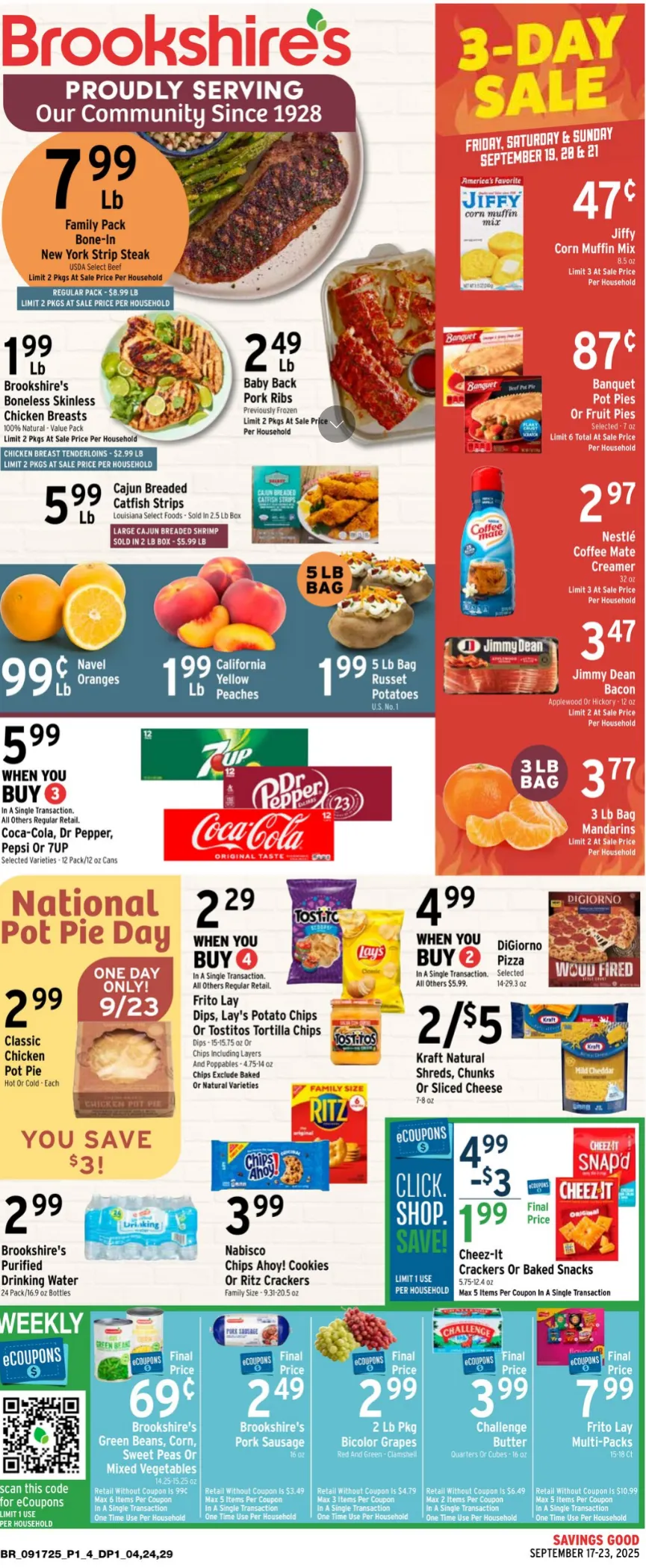 Weekly ad Brookshires sales from September 17 to September 23 2025 - Page 1