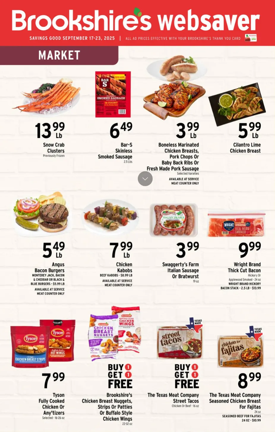 Weekly ad Brookshires Sales from September 17 to September 23 2025 - Page 1